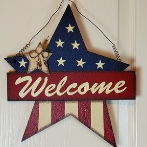STARS and Stripes Welcome Sign